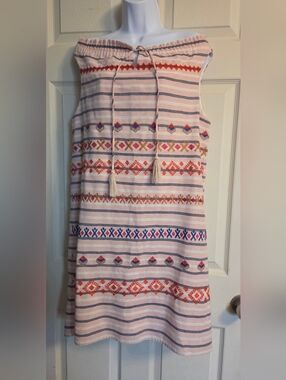 THML Sleeveless Embroidered Shift Dress Size XS